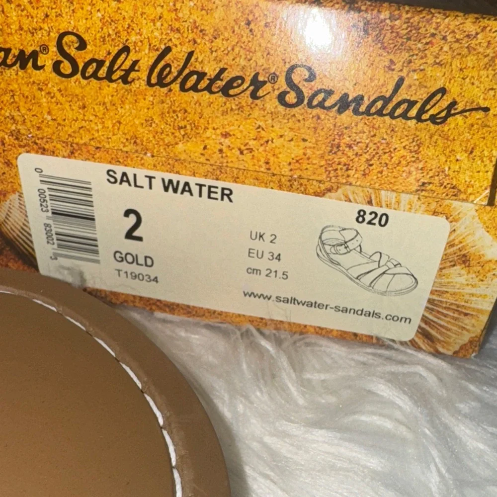 Salt Water Gold Sandals